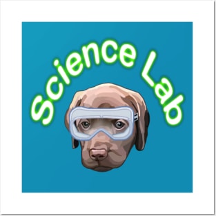 Science Lab Brown Labrador Puppy Dog Posters and Art